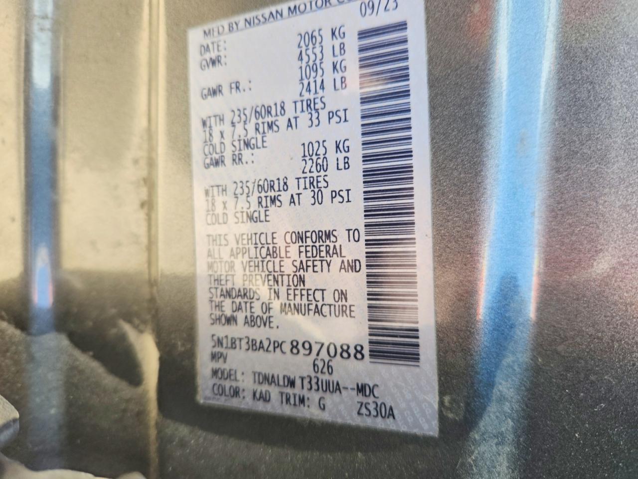 2023 Nissan Rogue Sv - zdjęcie 14