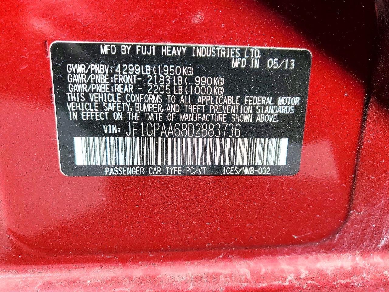 2013 Subaru Impreza - zdjęcie 12