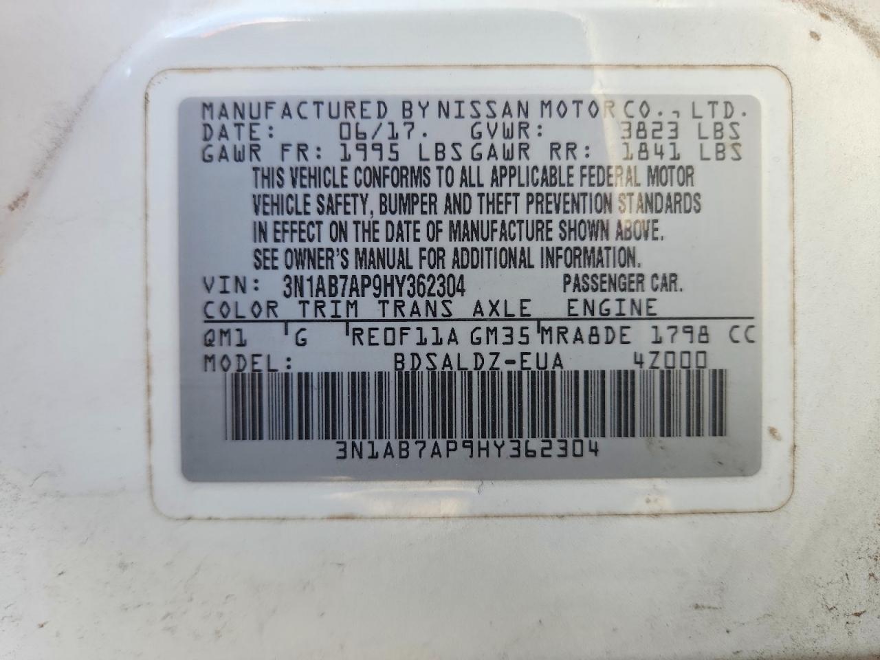 2017 Nissan Sentra Sv - zdjęcie 12