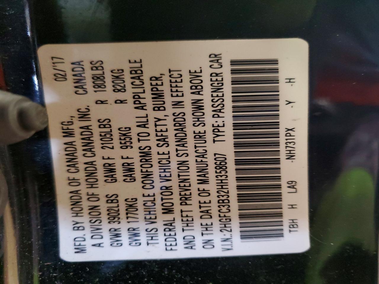 2017 Honda Civic Ex - zdjęcie 12