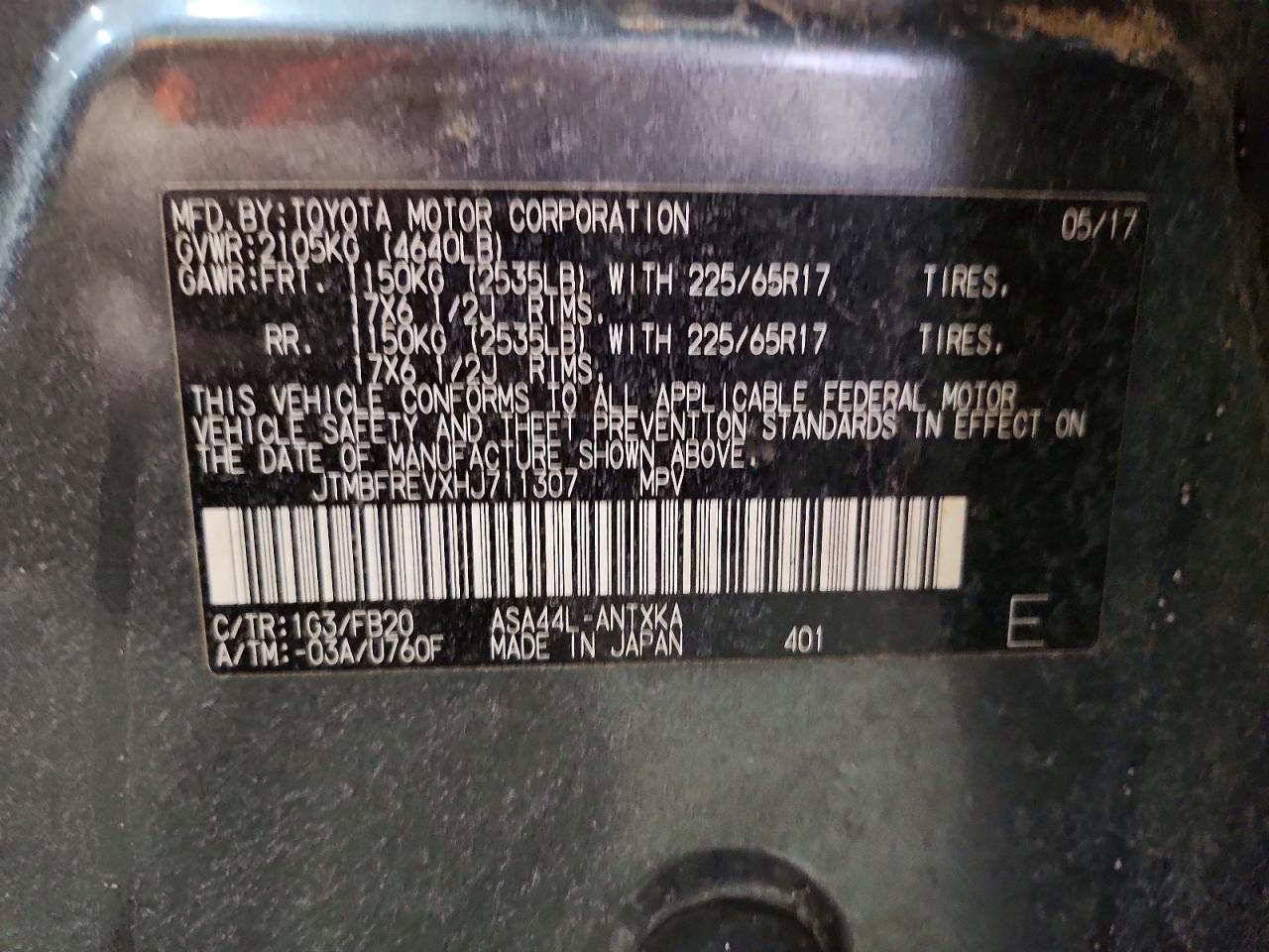 2017 Toyota Rav4 Le - zdjęcie 13