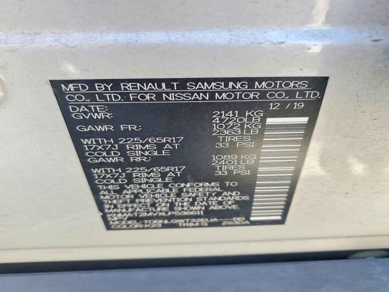 2020 Nissan Rogue Sv - zdjęcie 14