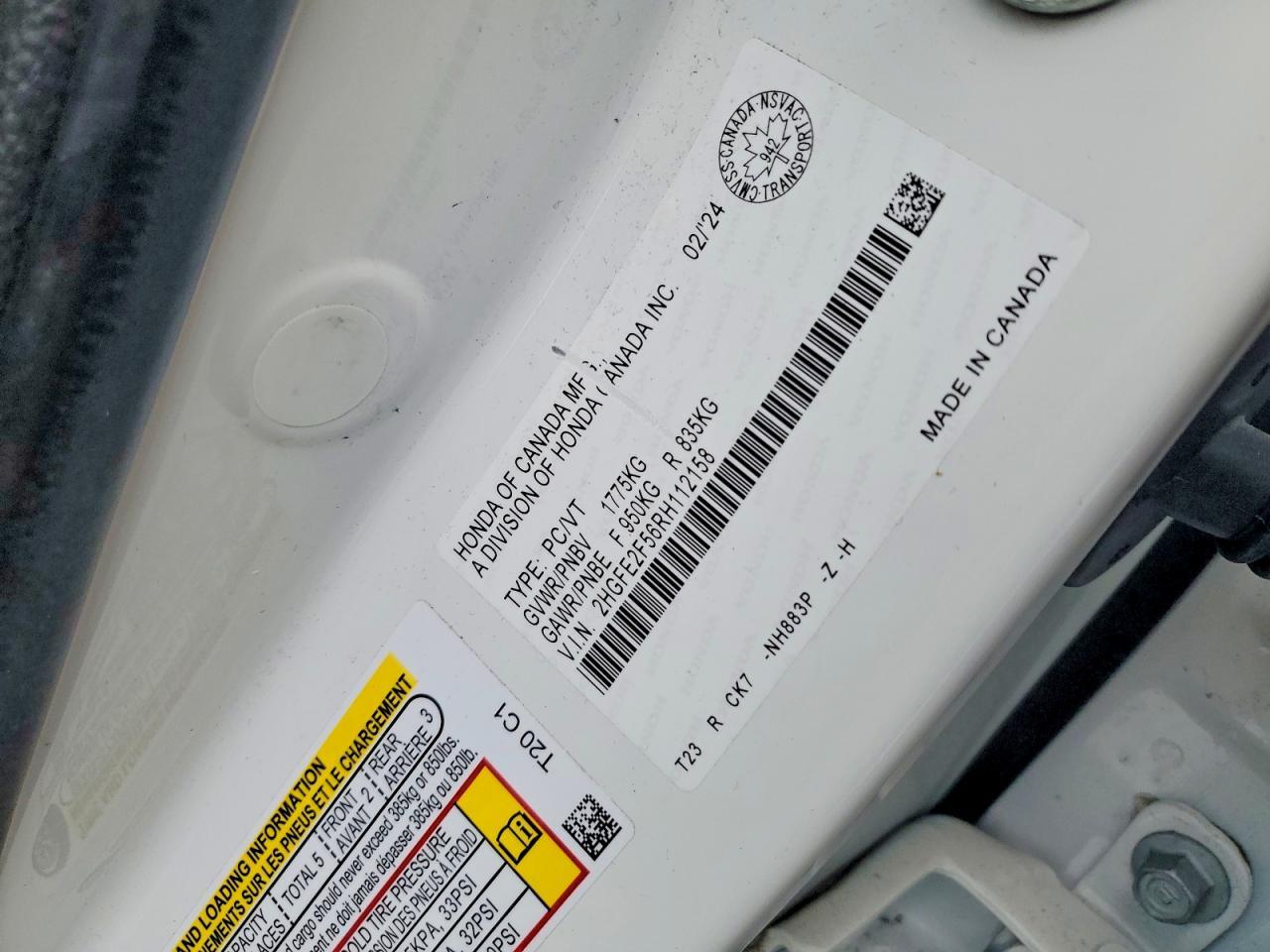 2024 Honda Civic Sport - zdjęcie 12