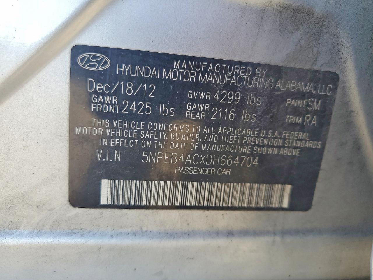 2013 Hyundai Sonata Gls - zdjęcie 12