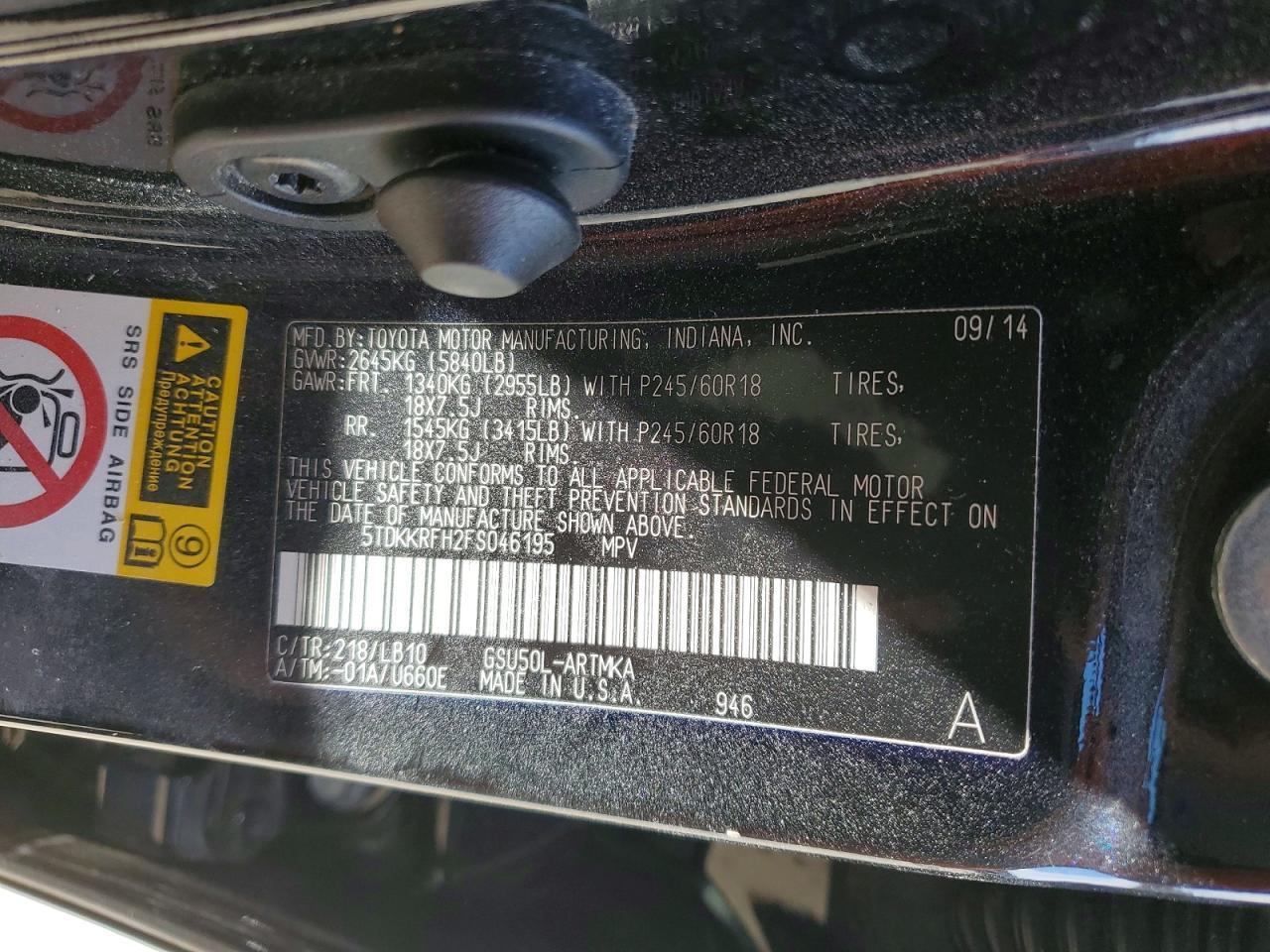 2015 Toyota Highlander Xle - zdjęcie 13