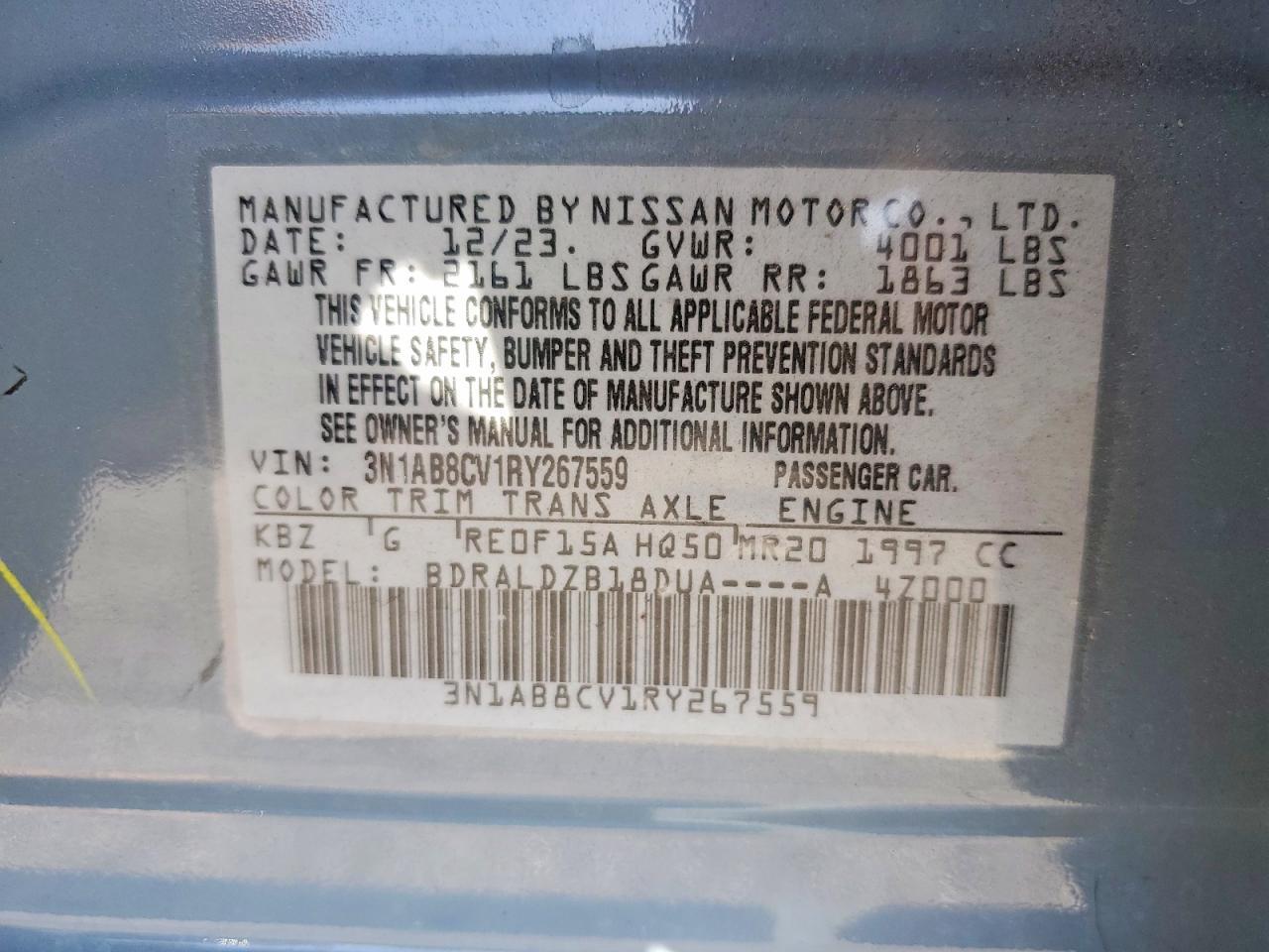 2024 Nissan Sentra Sv - zdjęcie 12