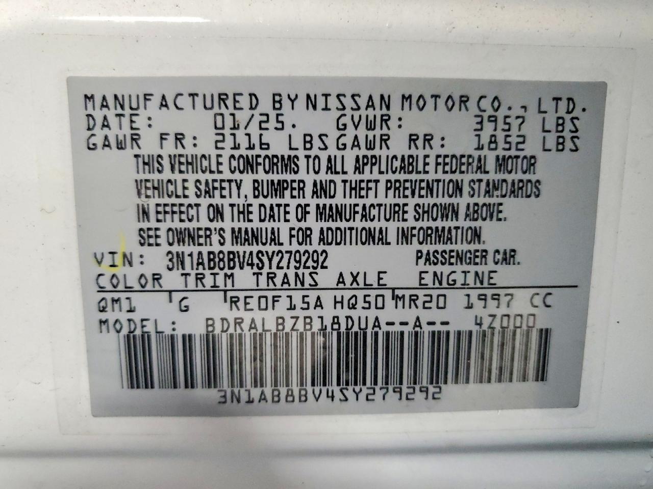 2025 Nissan Sentra S - zdjęcie 13