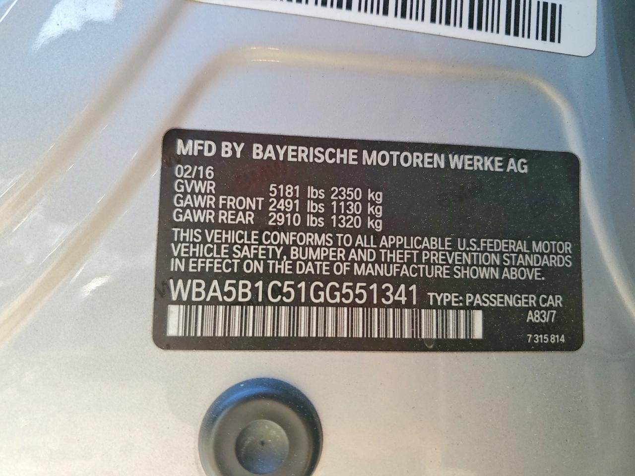 2016 BMW 535 I - zdjęcie 12