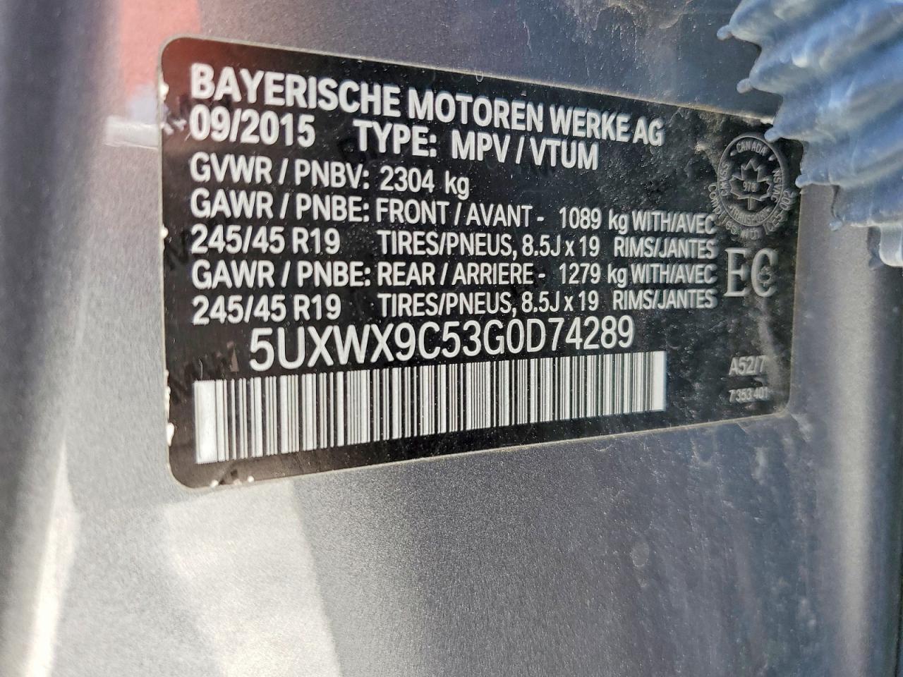 2016 BMW X3 xDrive28I - zdjęcie 12