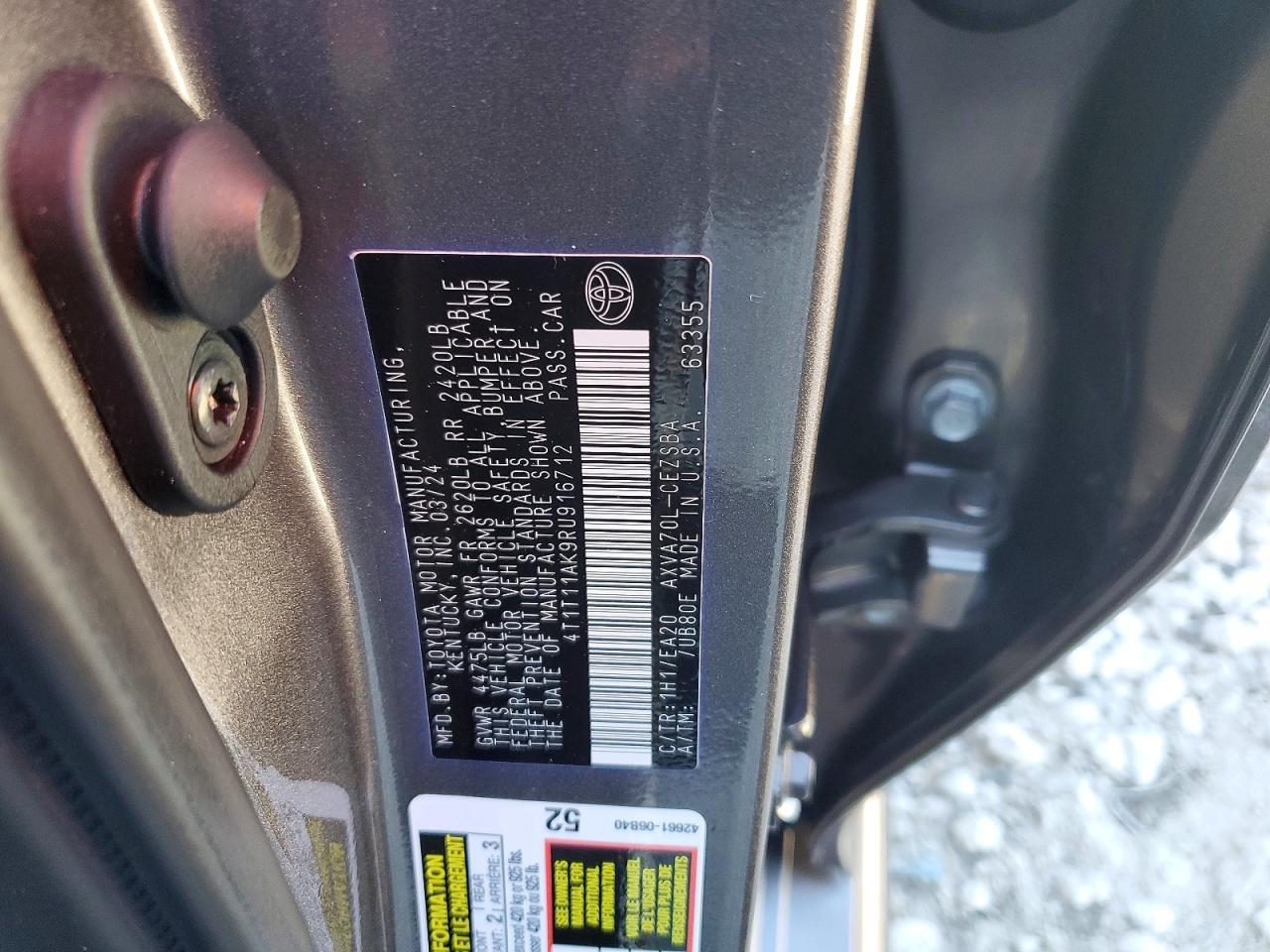 2024 Toyota Camry Se - zdjęcie 12