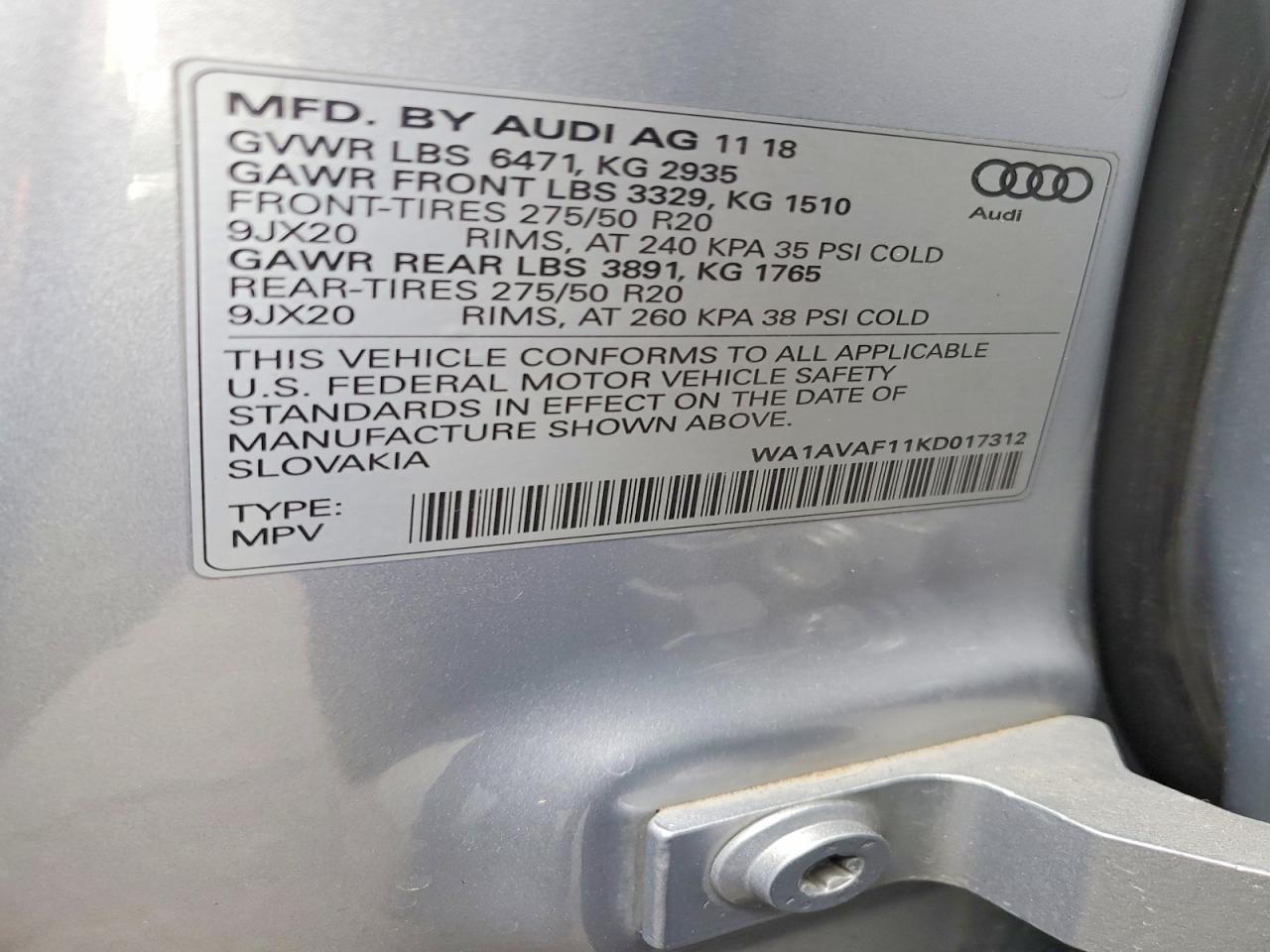 2019 Audi Q8 Premium - zdjęcie 12