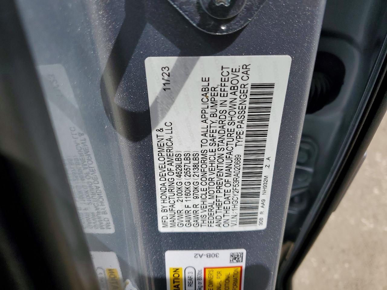 2024 Honda Accord Hybrid Sport - zdjęcie 12