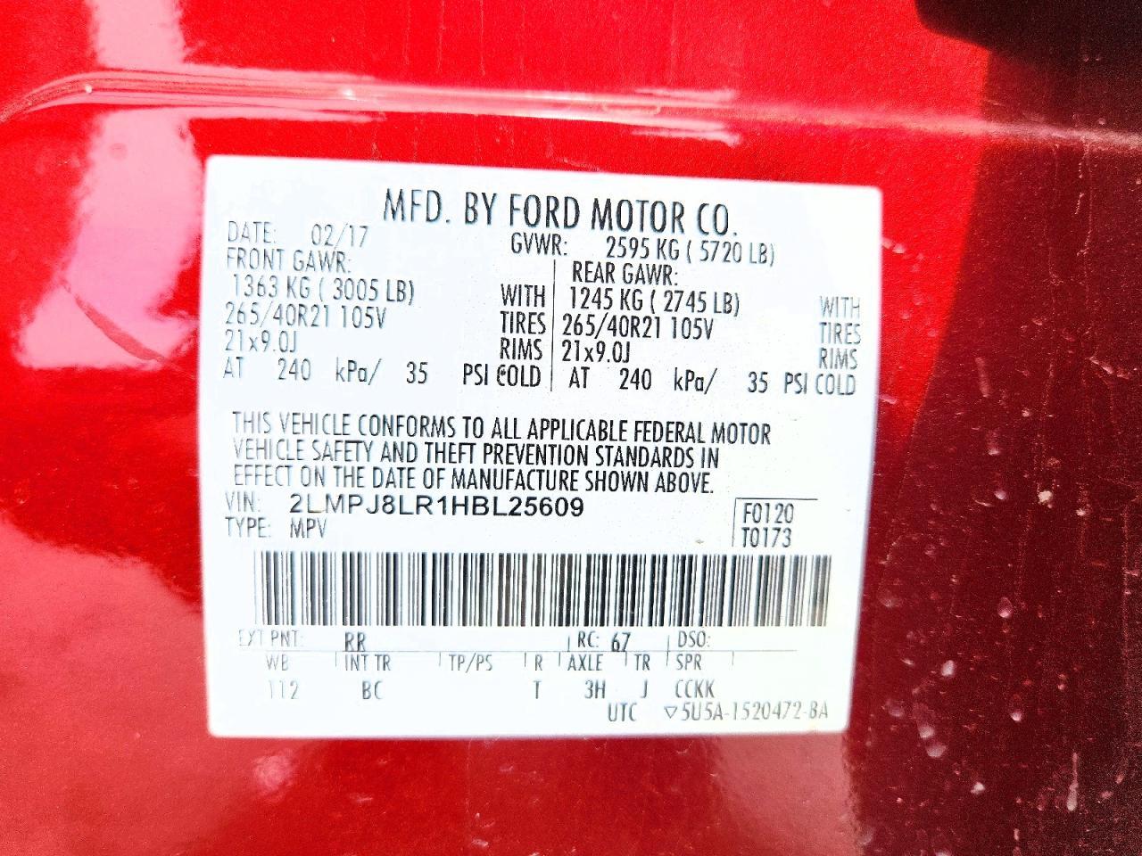 2017 Lincoln Mkx Reserve - zdjęcie 14