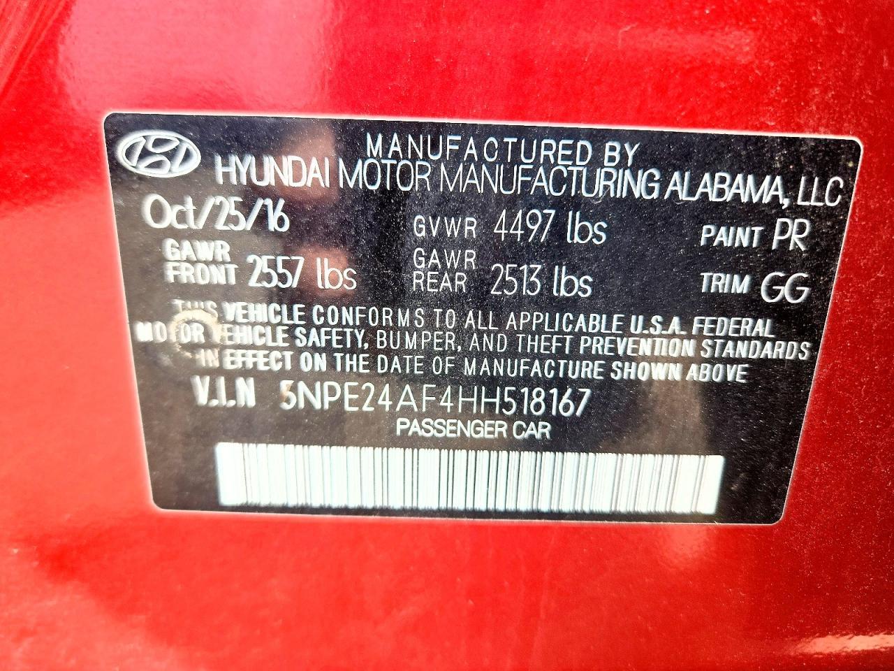 2017 Hyundai Sonata Se - zdjęcie 12