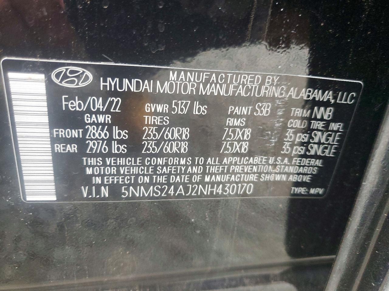 2022 Hyundai Santa Fe Sel - zdjęcie 14