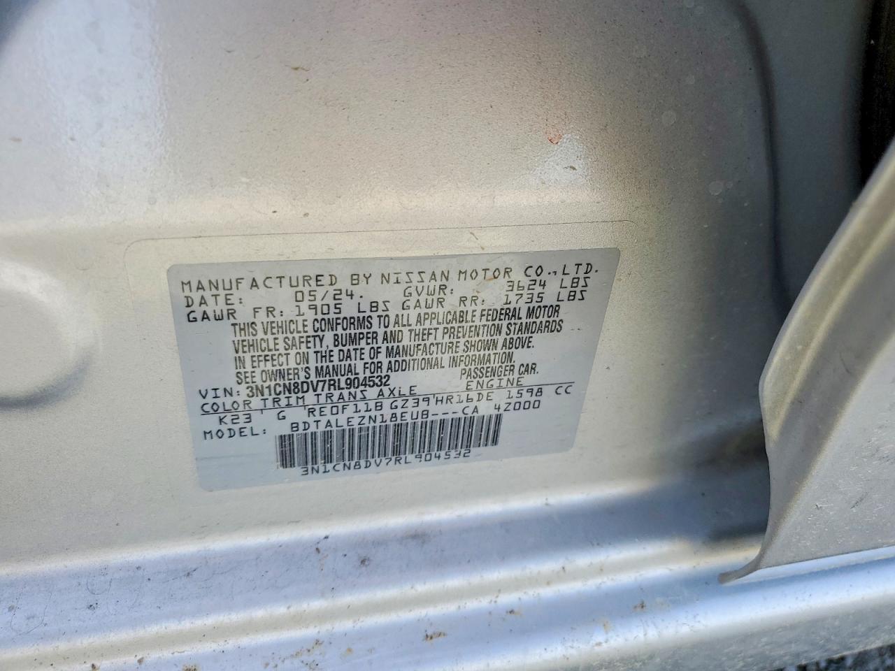 2024 Nissan Versa S - zdjęcie 12