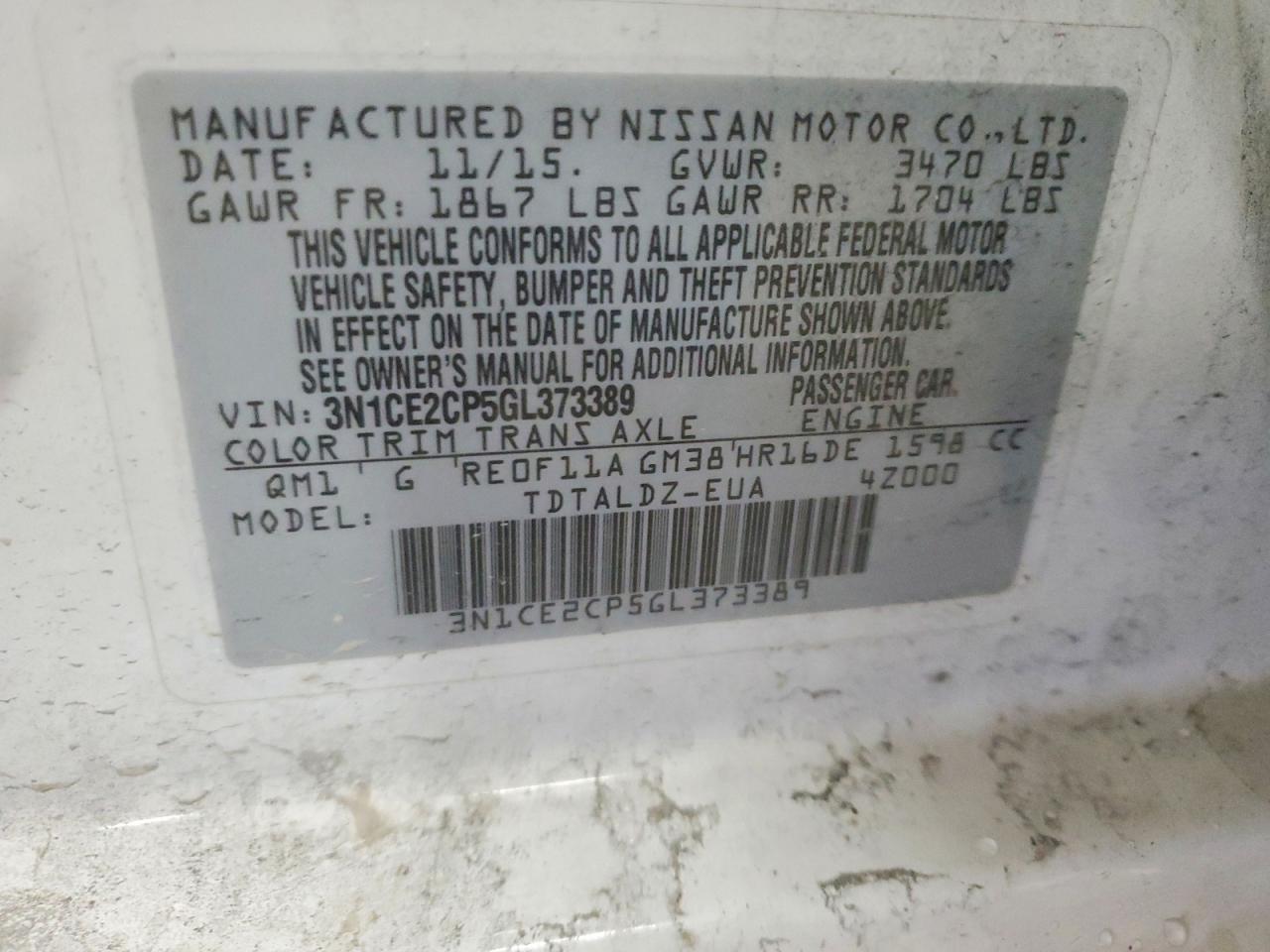 2016 Nissan Versa Note Sv - zdjęcie 14