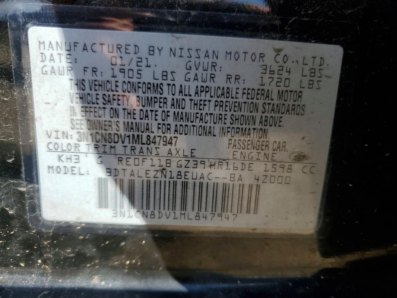 2021 Nissan Versa S - zdjęcie 12