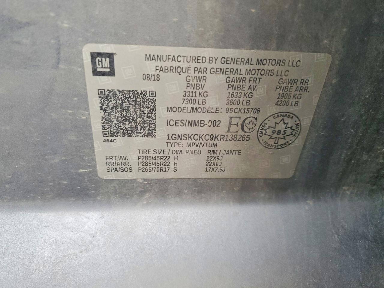 2019 Chevrolet Truck/Van Tahoe Premier 4Dr 4W - zdjęcie 13