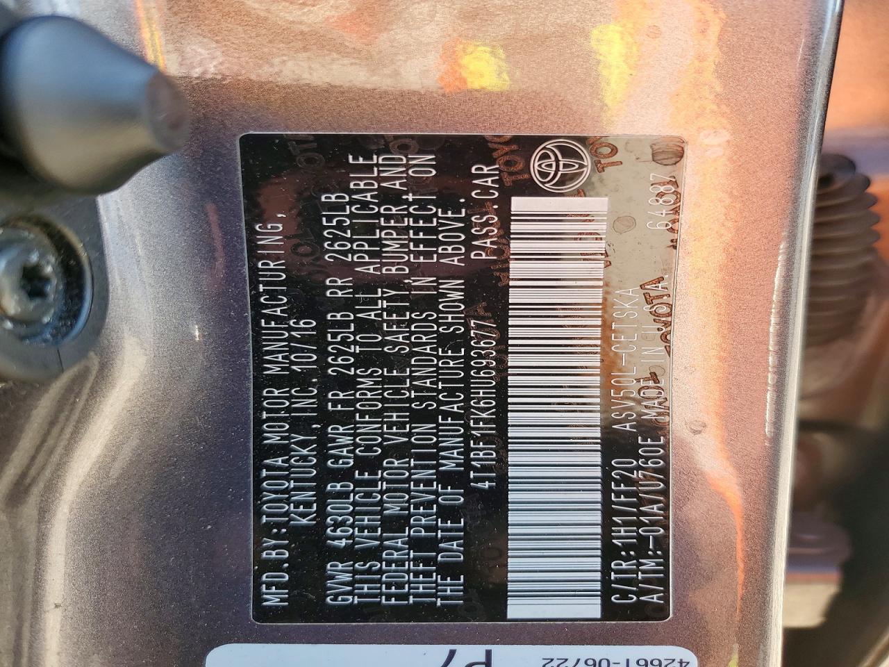 2017 Toyota Camry Se - zdjęcie 12