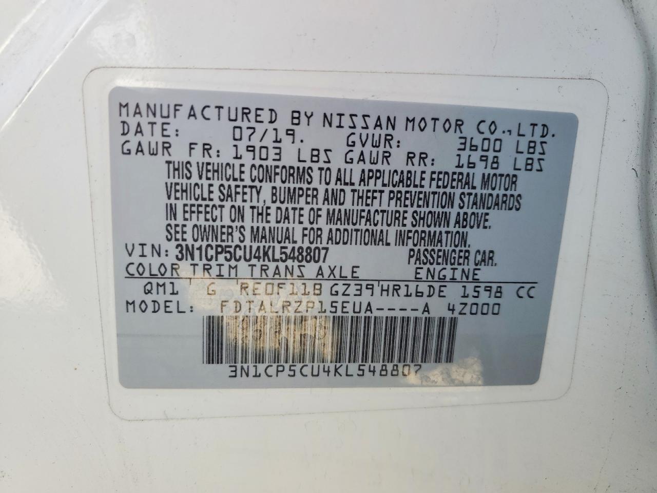 2019 Nissan Kicks S - zdjęcie 13