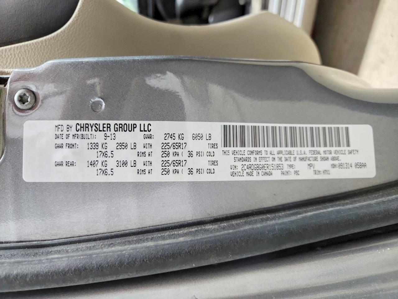 2014 Dodge Grand Caravan Se - zdjęcie 14