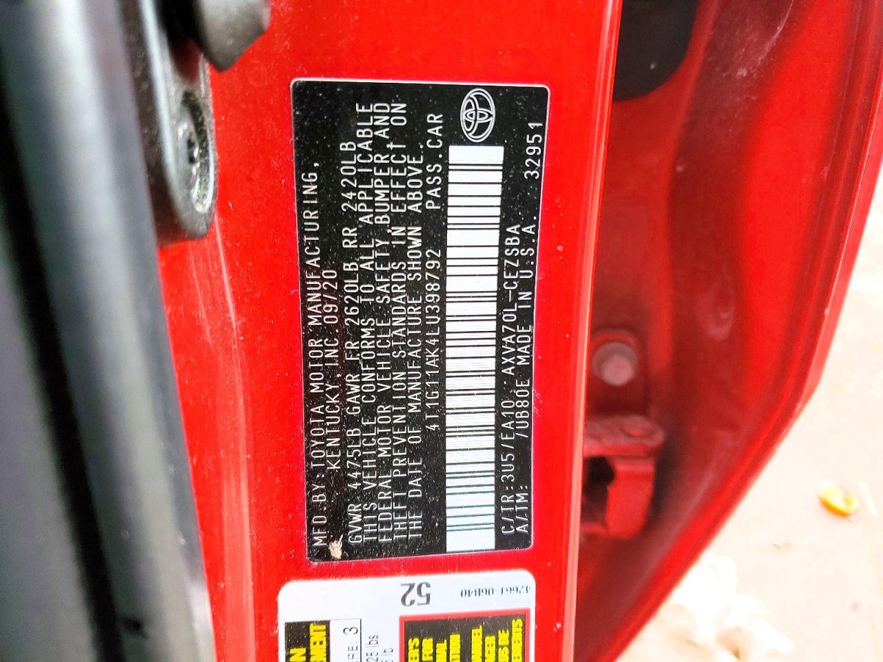 2020 Toyota Camry Se - zdjęcie 12