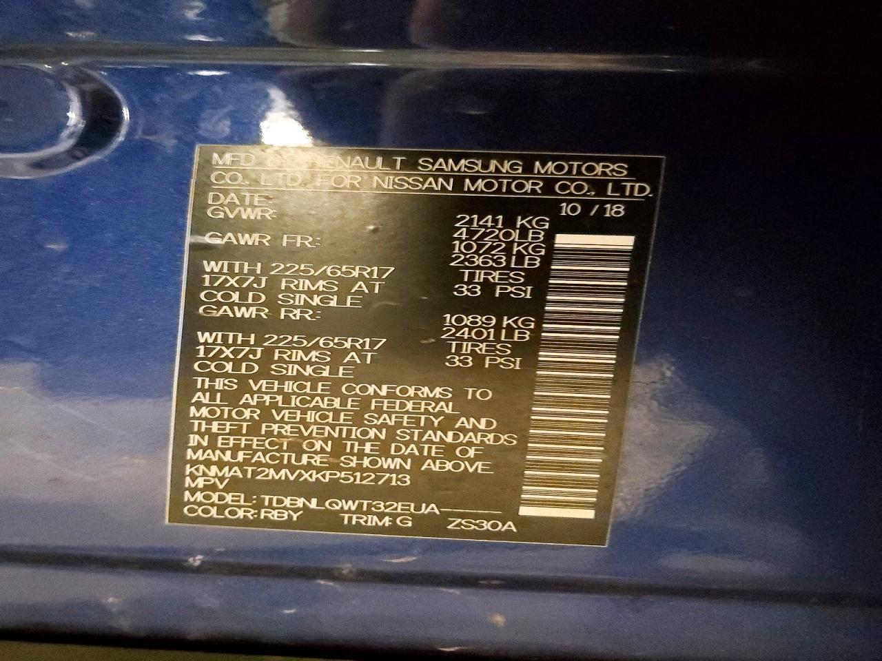 2019 Nissan Rogue Sv - zdjęcie 13