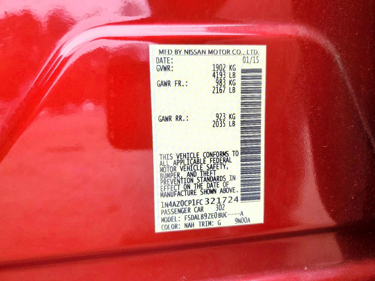 2015 Nissan Leaf S - zdjęcie 12