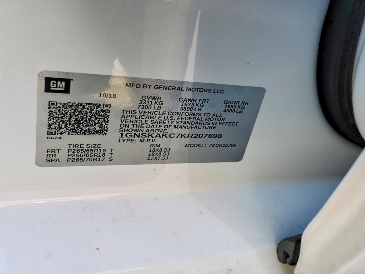 2019 Chevrolet Tahoe K1500 Ls - zdjęcie 13