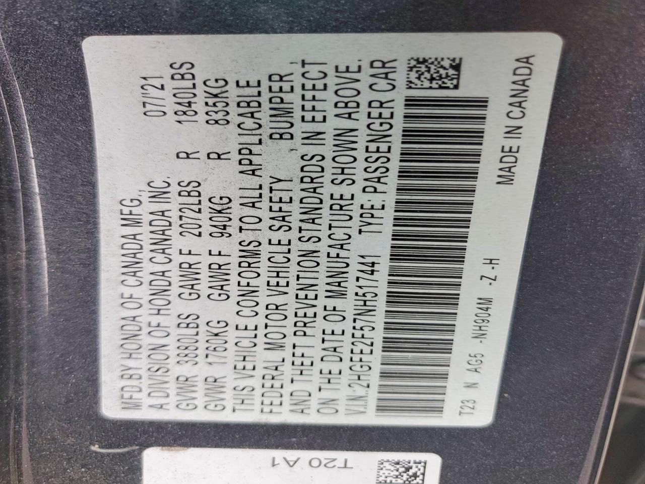 2022 Honda Civic Sport - zdjęcie 12