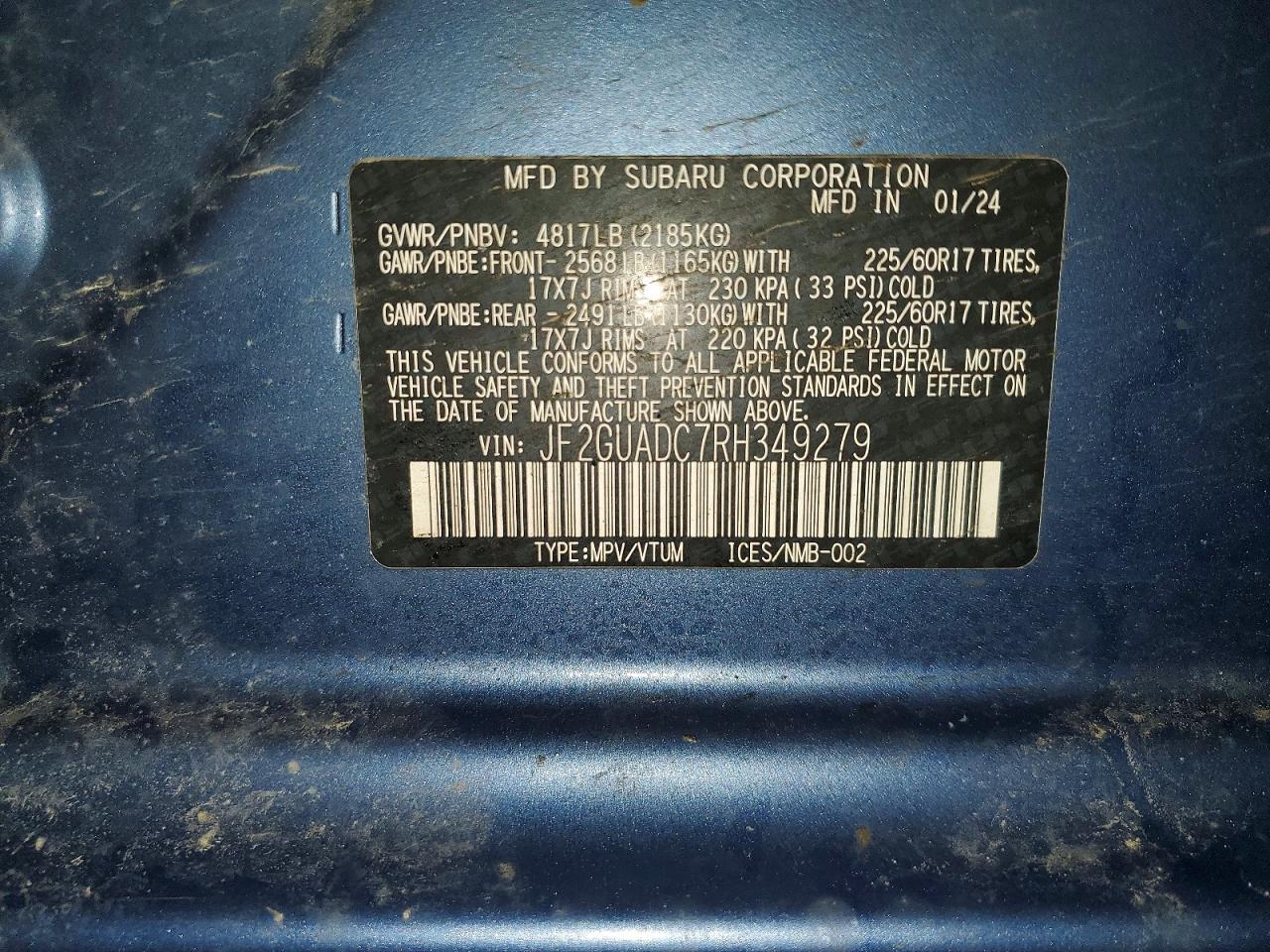 2024 Subaru Crosstrek Premium - zdjęcie 12