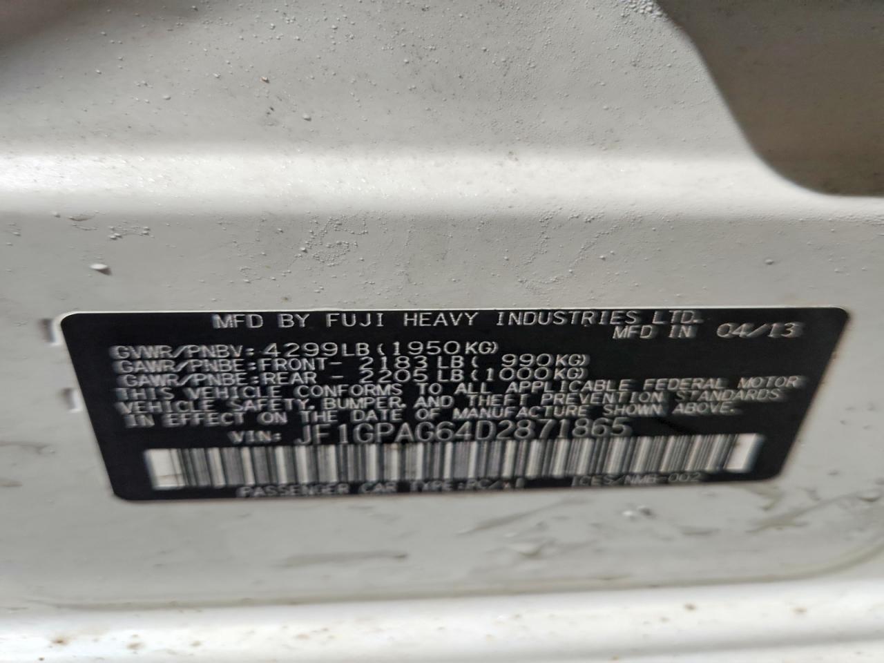 2013 Subaru Impreza Limited - zdjęcie 13