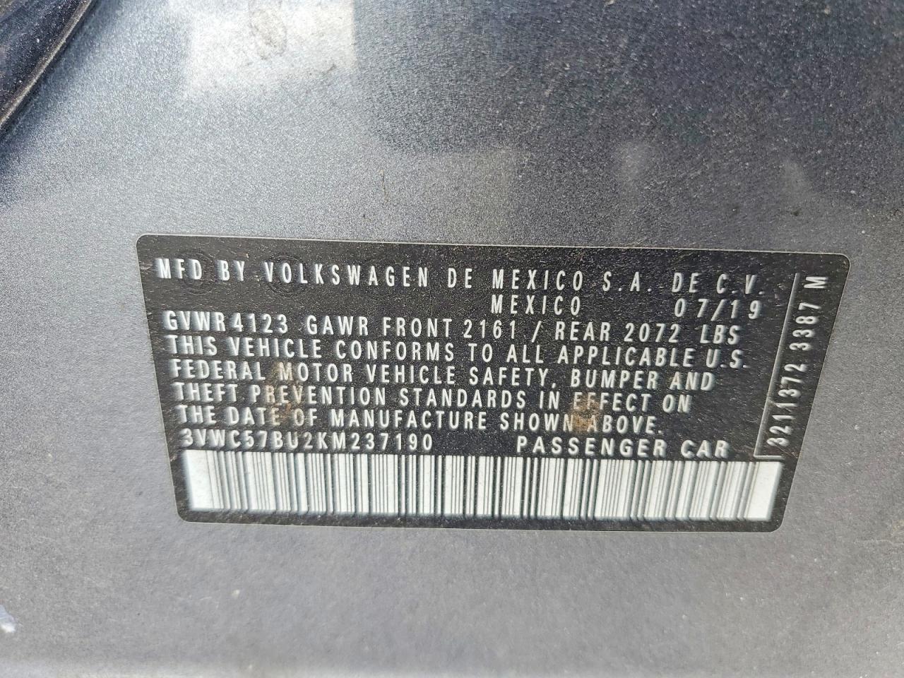 2019 Volkswagen Jetta S - zdjęcie 12