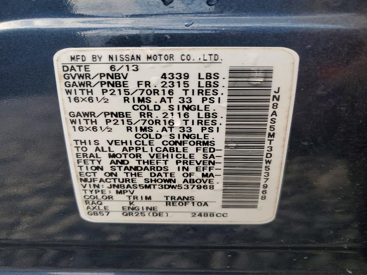 2013 Nissan Rogue S - zdjęcie 13