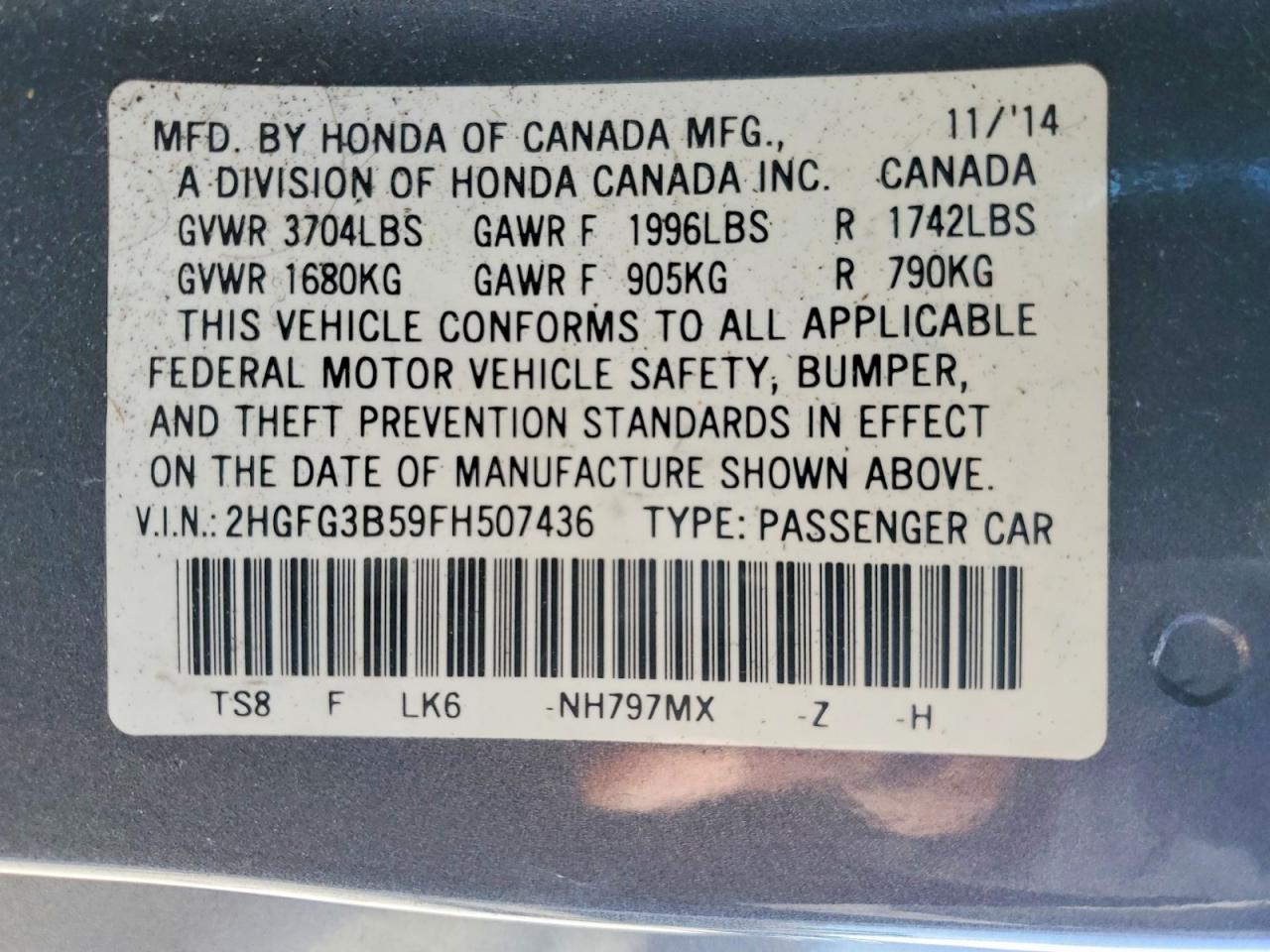 2016 Honda Civic Lx - zdjęcie 12