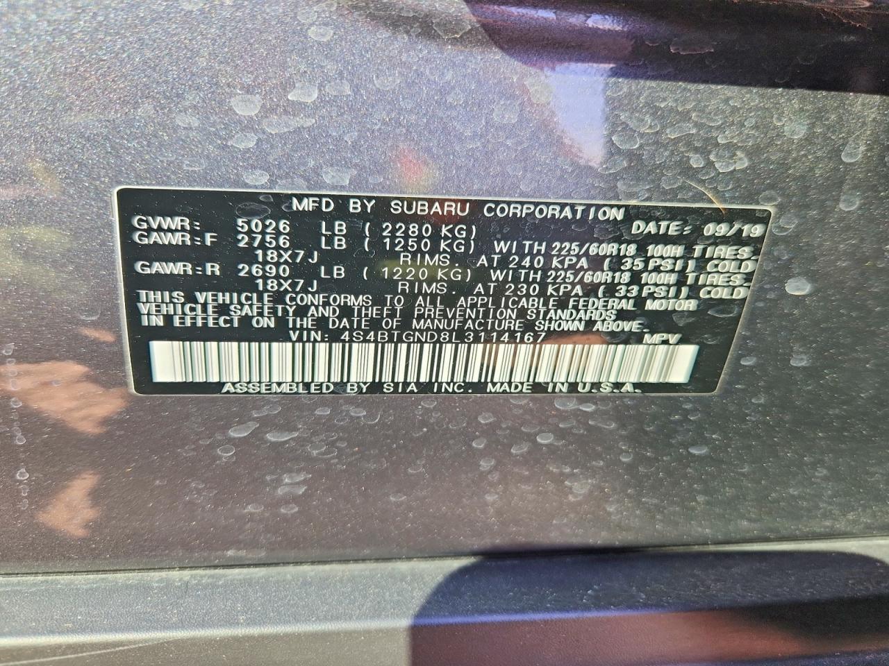 2020 Subaru Outback Limited Xt - zdjęcie 14