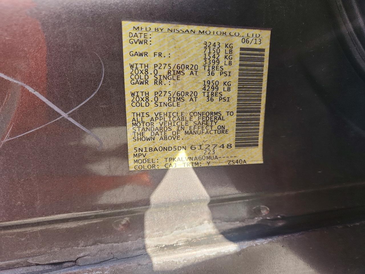 2013 Nissan Armada Sv - zdjęcie 13