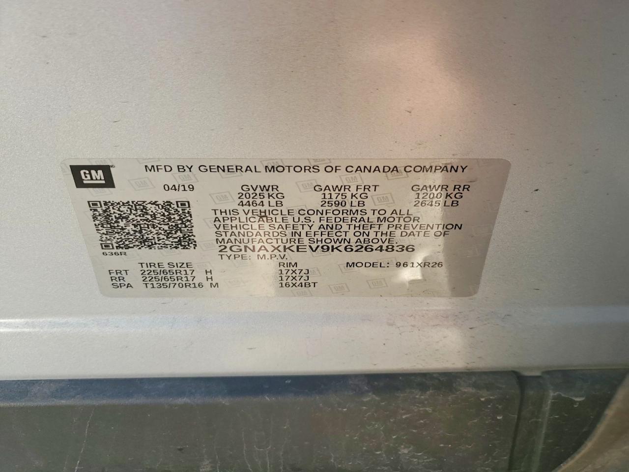 2019 Chevrolet Equinox Lt - zdjęcie 13
