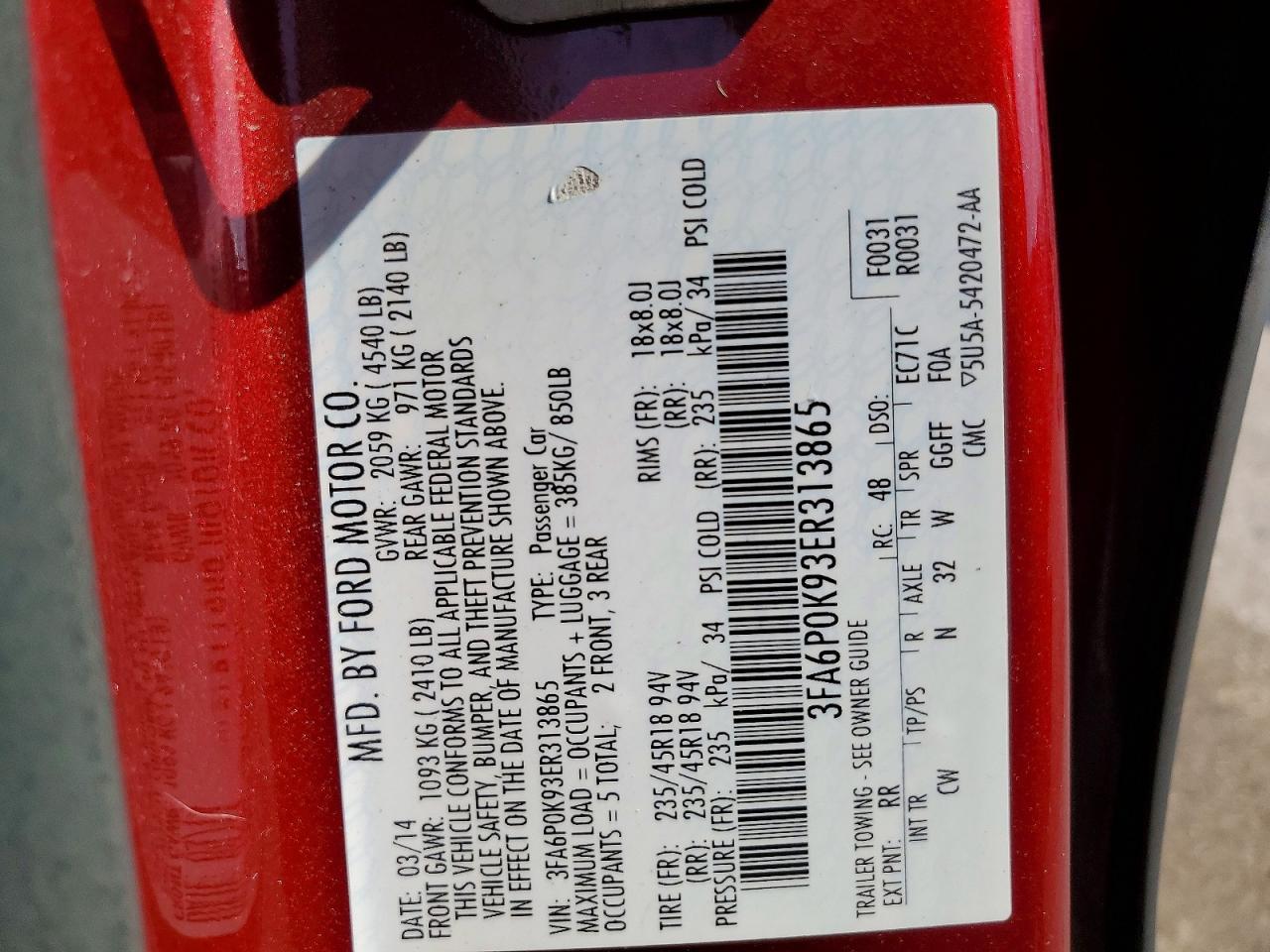 2014 Ford Fusion Titanium - zdjęcie 12