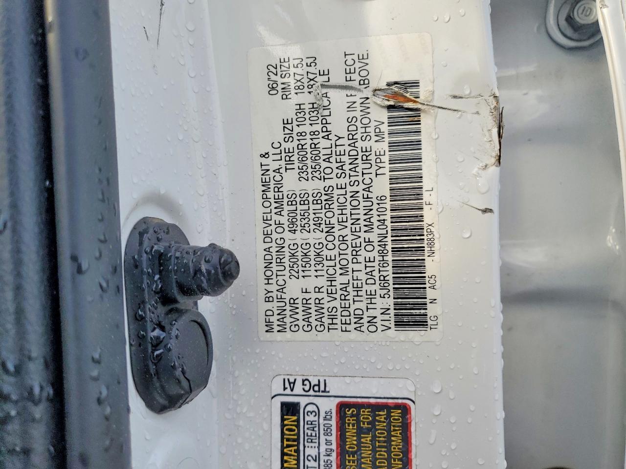 2022 Honda Cr-V Exl - zdjęcie 12