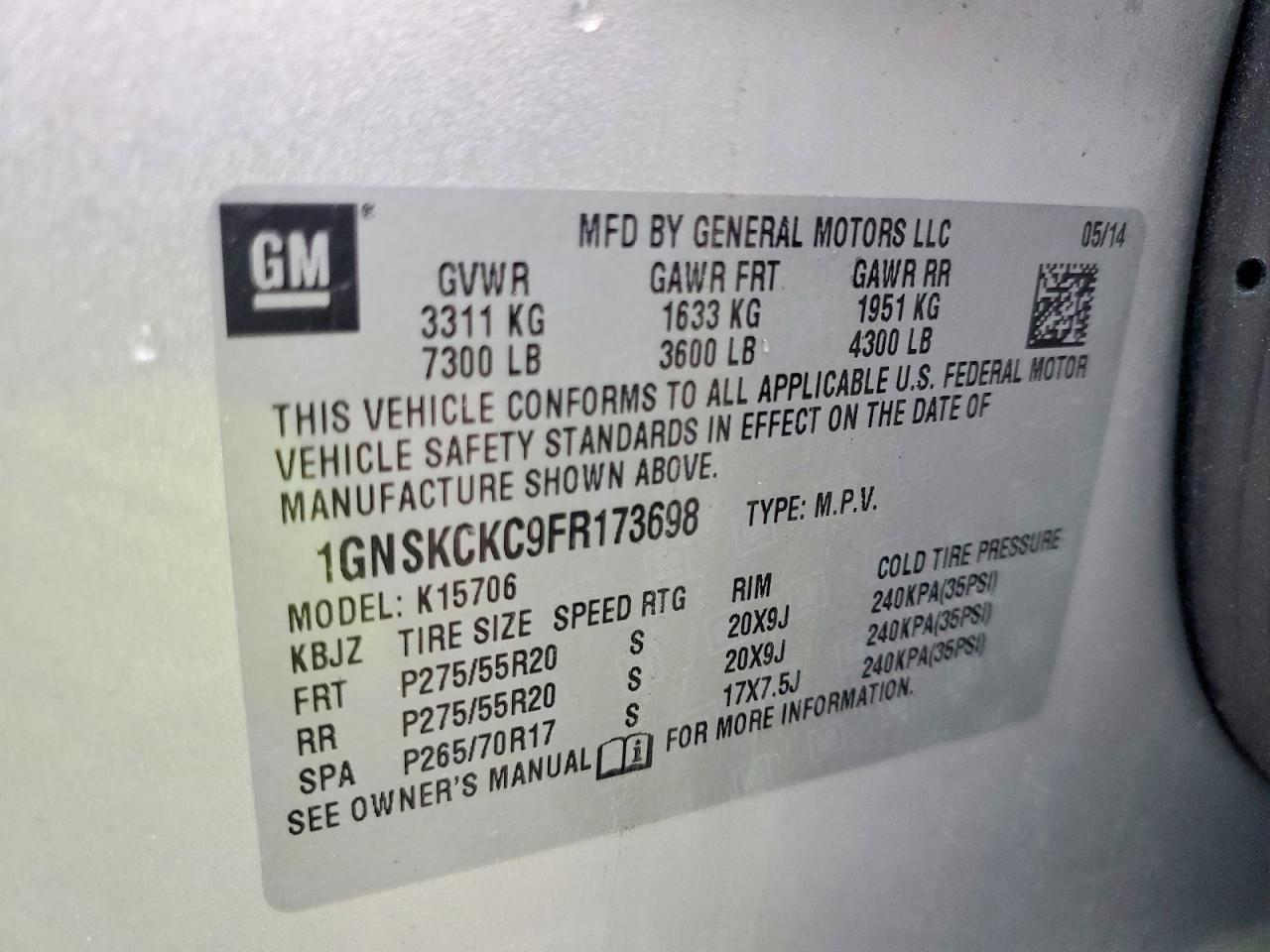 2015 Chevrolet Tahoe K1500 Ltz - zdjęcie 13