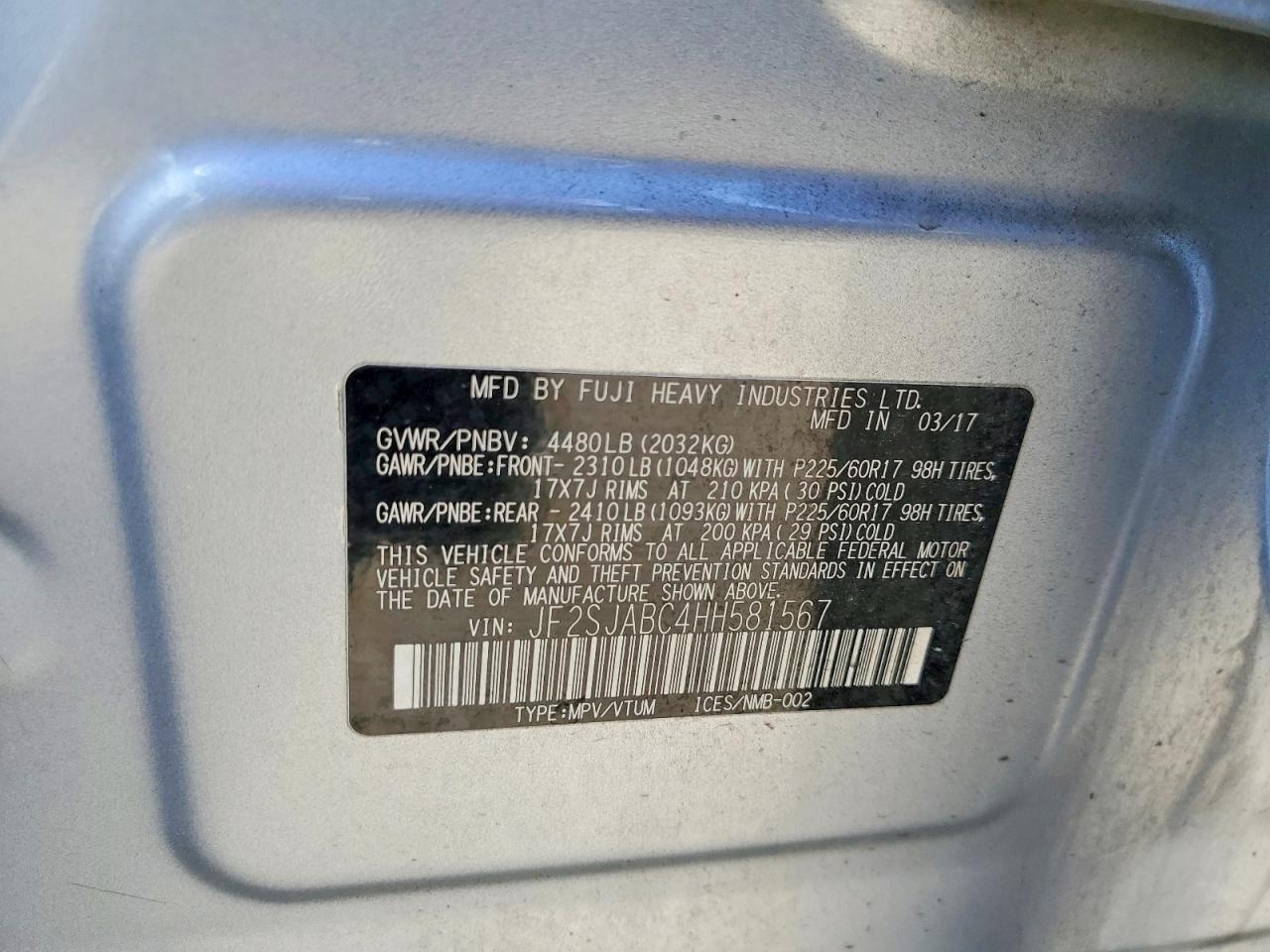 2017 Subaru Forester 2.5I - zdjęcie 12