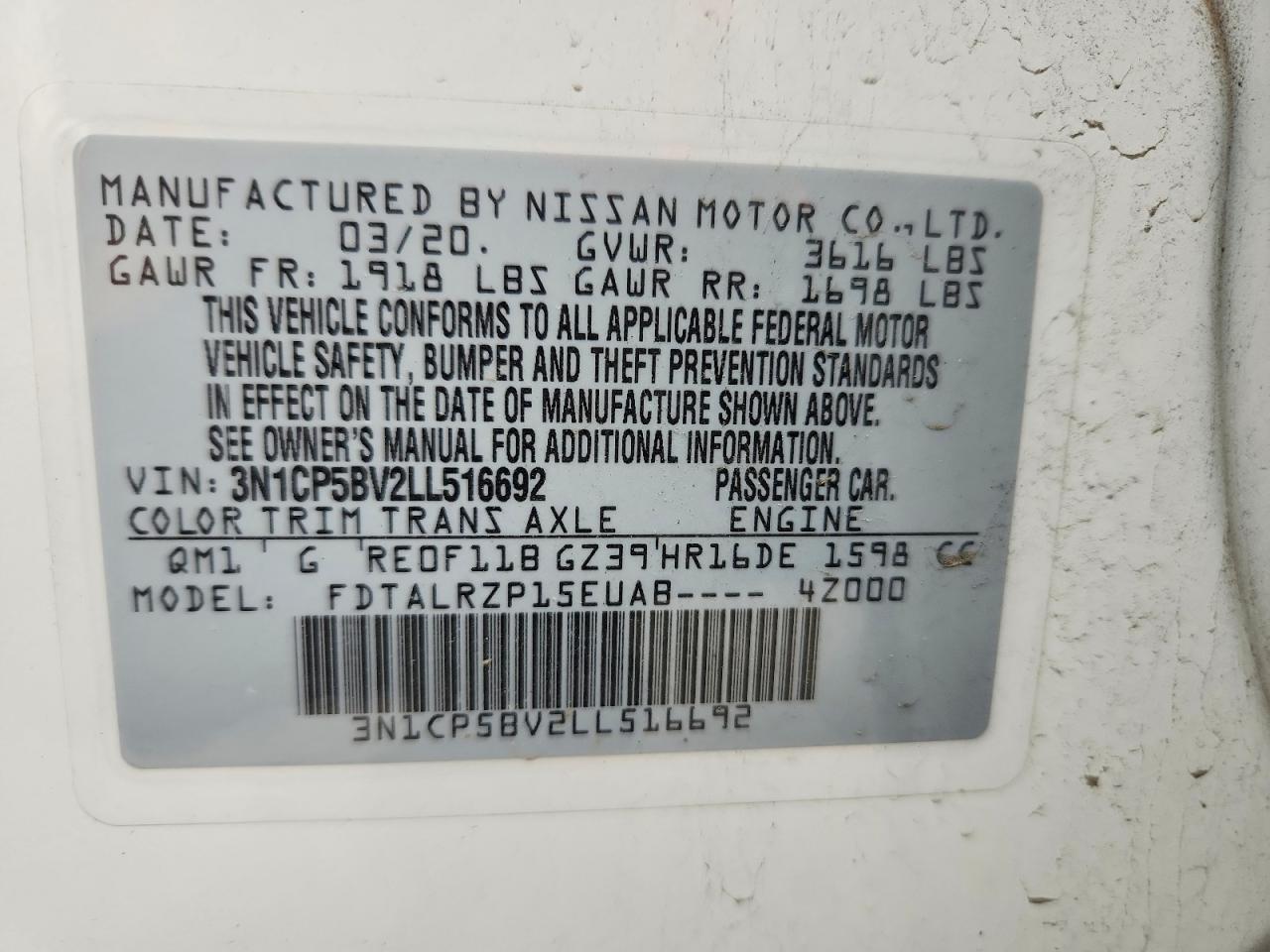 2020 Nissan Kicks S - zdjęcie 12