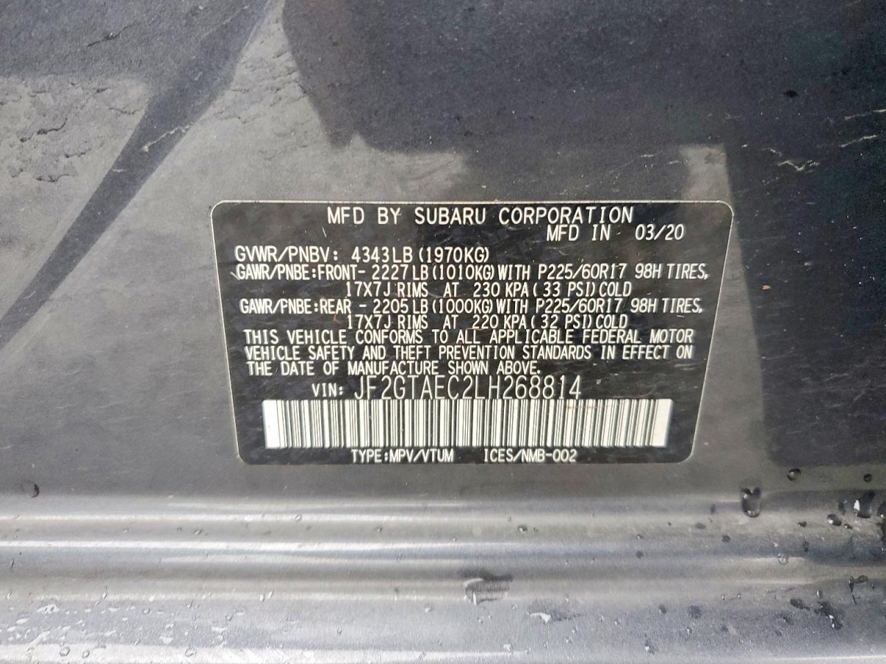 2020 Subaru Crosstrek Premium - zdjęcie 14