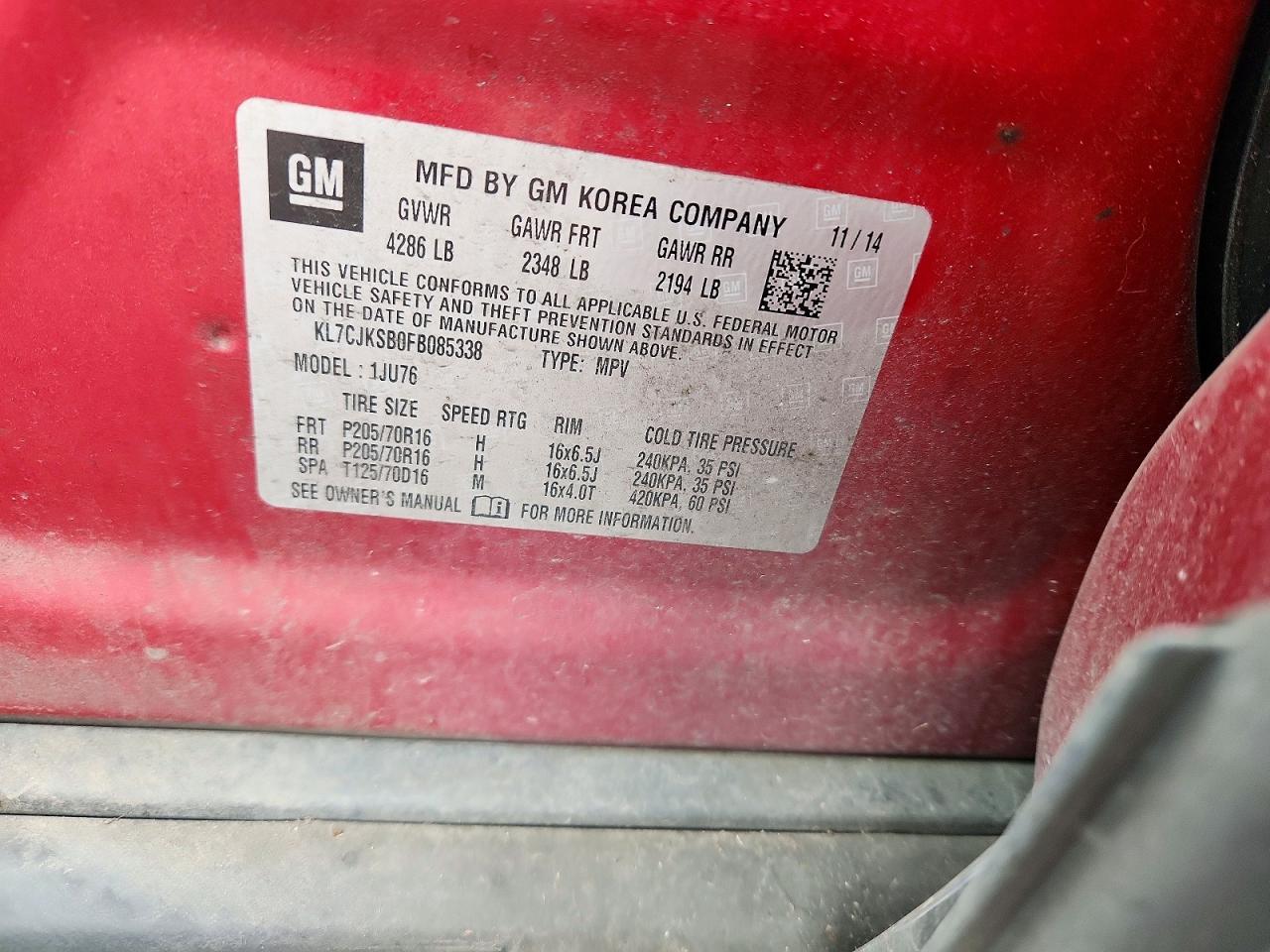 2015 Chevrolet Trax Ls - zdjęcie 12