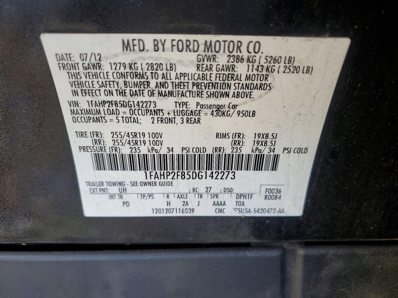 2013 Ford Taurus Limited - zdjęcie 12