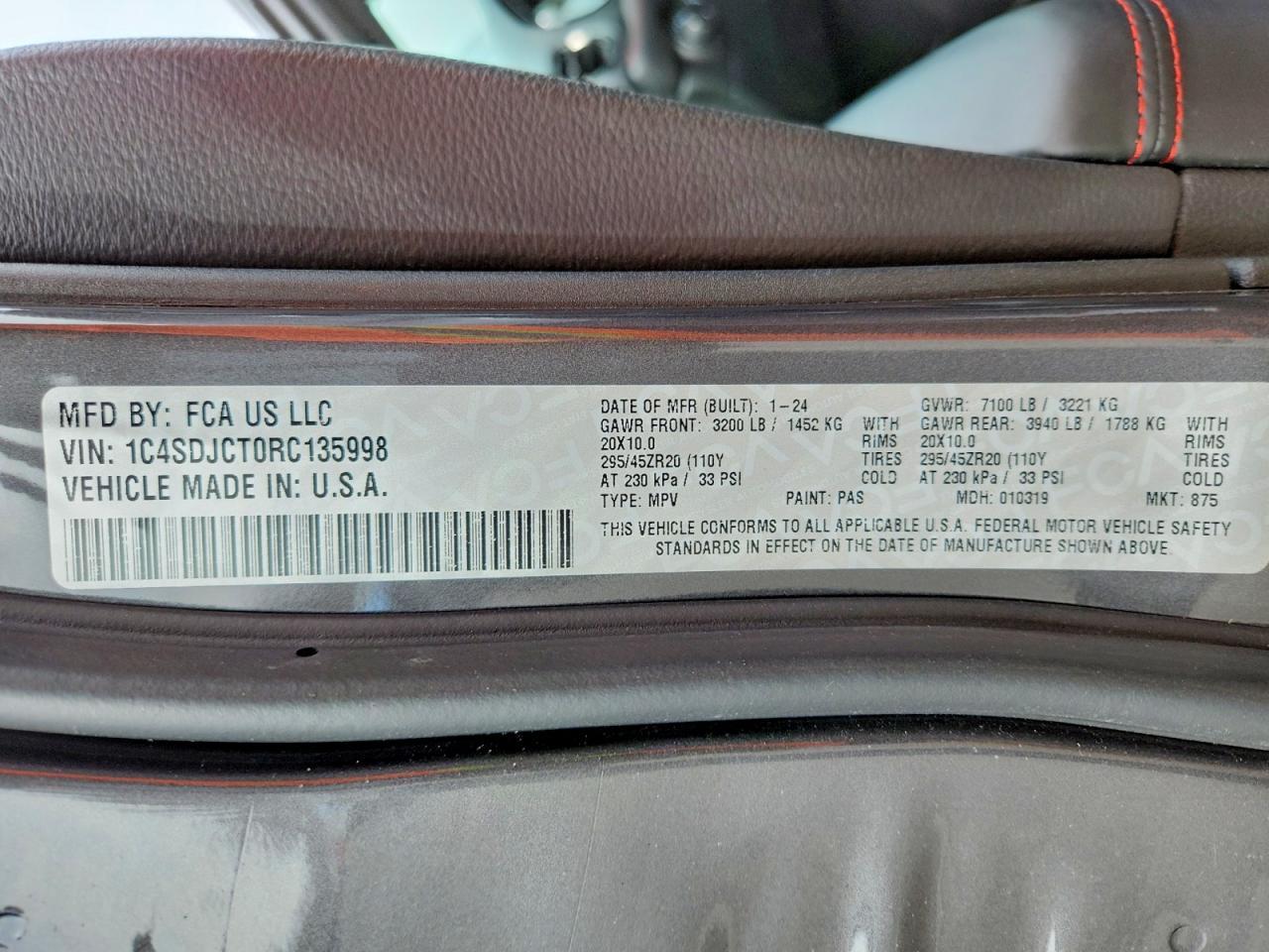 2024 Dodge Durango R - zdjęcie 13