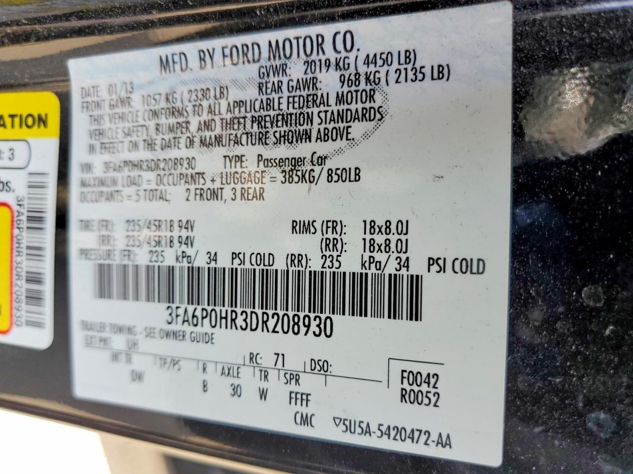 2013 Ford Fusion Se - zdjęcie 13