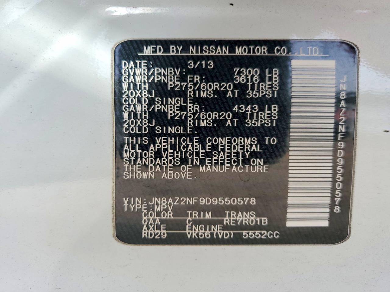 2013 Infiniti Qx56 Base - zdjęcie 13
